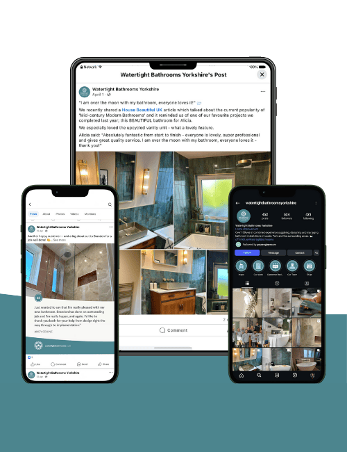 Social Media Profiles for Watertight Bathrooms